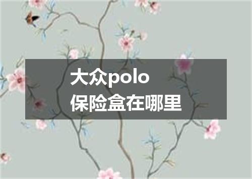 大众polo保险盒在哪里