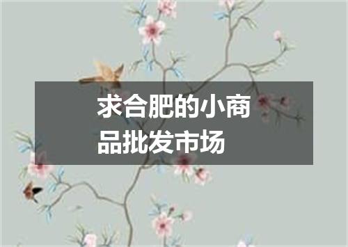 求合肥的小商品批发市场