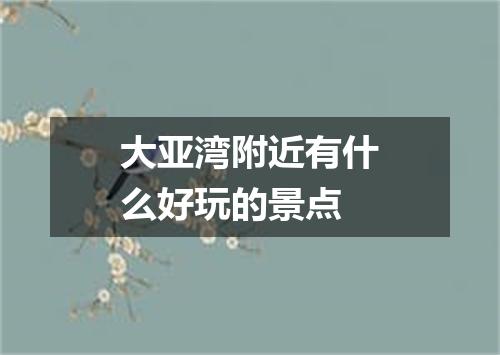 大亚湾附近有什么好玩的景点