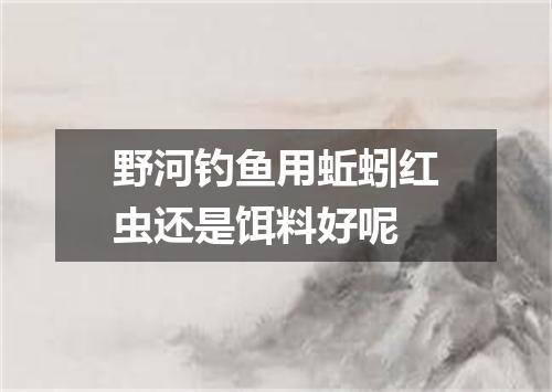 野河钓鱼用蚯蚓红虫还是饵料好呢