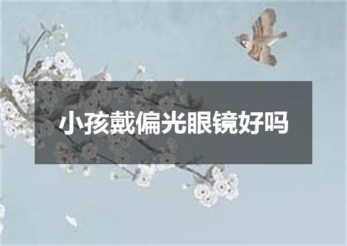 小孩戴偏光眼镜好吗