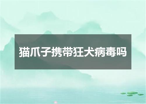 猫爪子携带狂犬病毒吗