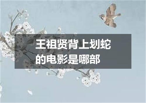 王祖贤背上划蛇的电影是哪部