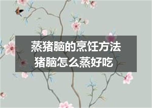 蒸猪脑的烹饪方法 猪脑怎么蒸好吃