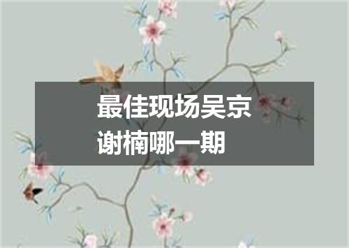 最佳现场吴京谢楠哪一期