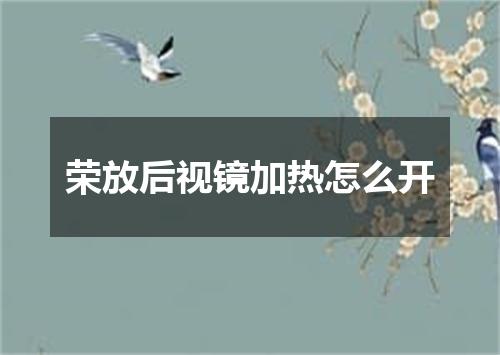 荣放后视镜加热怎么开