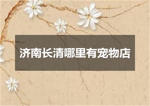 济南长清哪里有宠物店