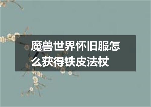 魔兽世界怀旧服怎么获得铁皮法杖