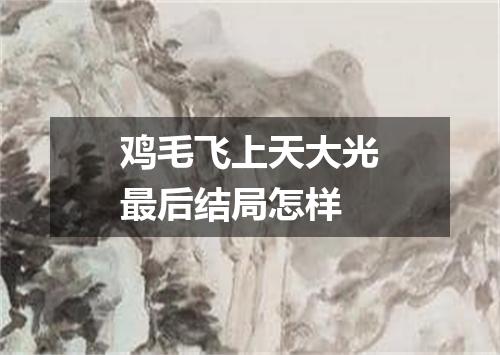 鸡毛飞上天大光最后结局怎样