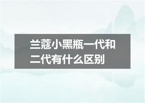 兰蔻小黑瓶一代和二代有什么区别
