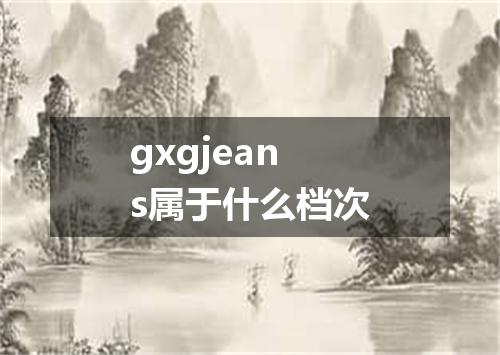 gxgjeans属于什么档次