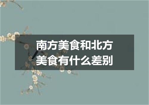 南方美食和北方美食有什么差别