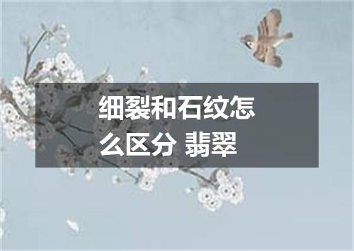 细裂和石纹怎么区分 翡翠