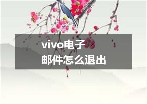 vivo电子邮件怎么退出
