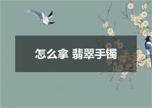 怎么拿 翡翠手镯