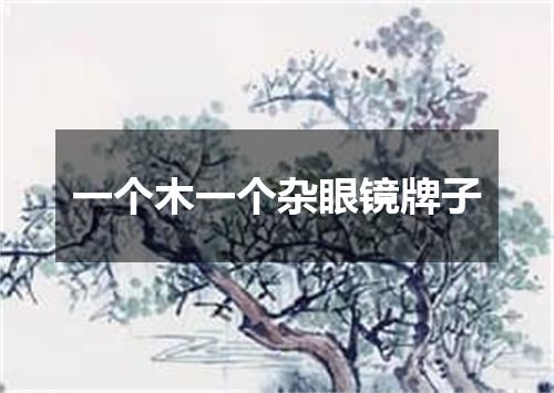 一个木一个杂眼镜牌子