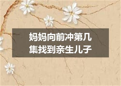妈妈向前冲第几集找到亲生儿子