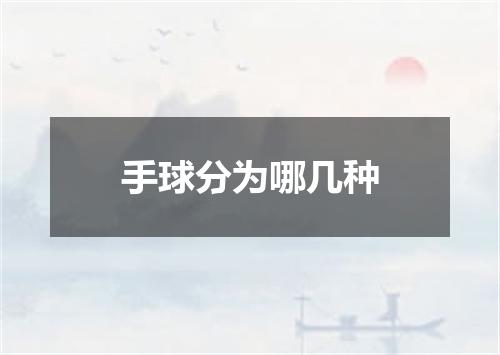 手球分为哪几种