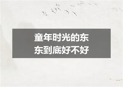 童年时光的东东到底好不好