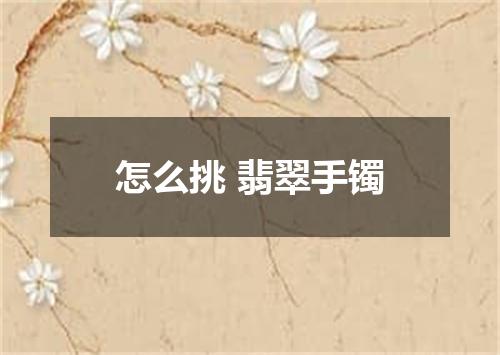 怎么挑 翡翠手镯