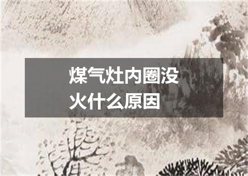 煤气灶内圈没火什么原因