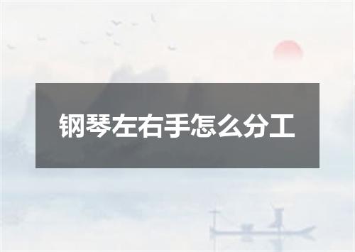 钢琴左右手怎么分工