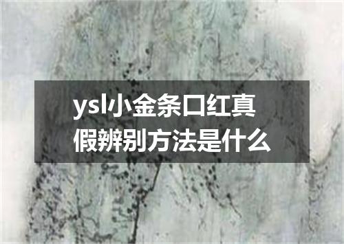 ysl小金条口红真假辨别方法是什么