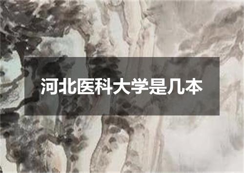 河北医科大学是几本