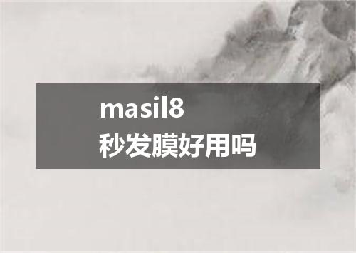masil8秒发膜好用吗