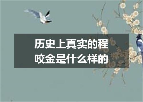 历史上真实的程咬金是什么样的