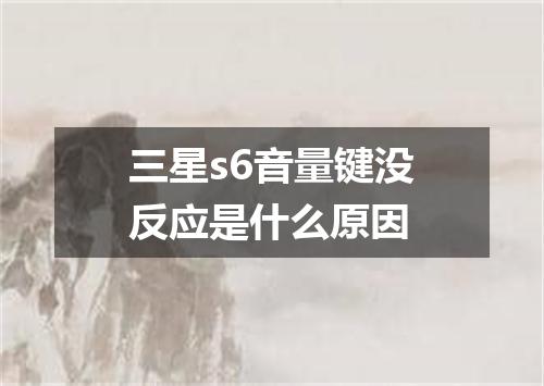 三星s6音量键没反应是什么原因