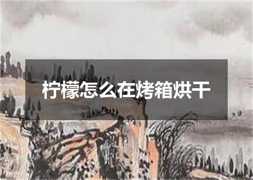 柠檬怎么在烤箱烘干
