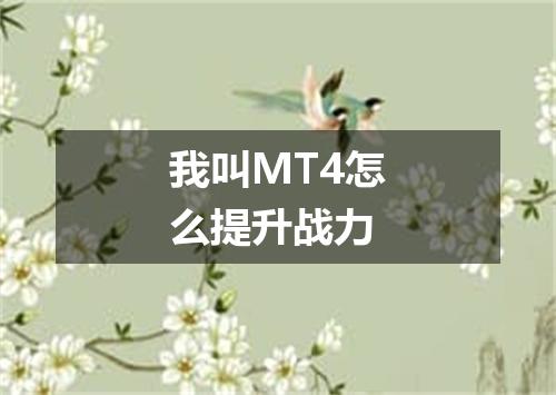 我叫MT4怎么提升战力