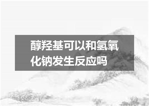 醇羟基可以和氢氧化钠发生反应吗
