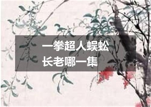 一拳超人蜈蚣长老哪一集