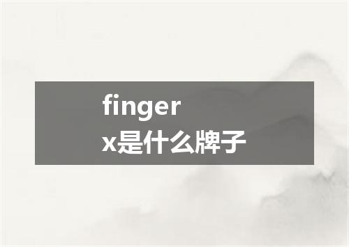fingerx是什么牌子