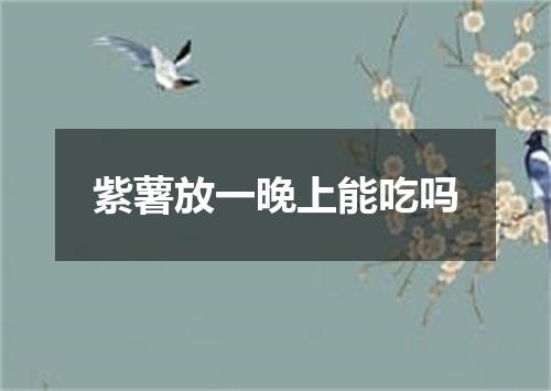 紫薯放一晚上能吃吗