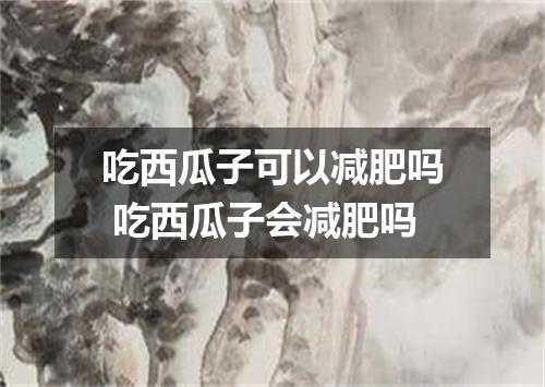 吃西瓜子可以减肥吗 吃西瓜子会减肥吗