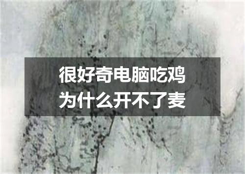 很好奇电脑吃鸡为什么开不了麦