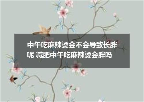 中午吃麻辣烫会不会导致长胖呢 减肥中午吃麻辣烫会胖吗