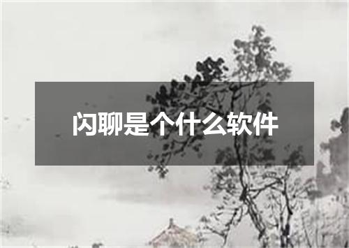 闪聊是个什么软件