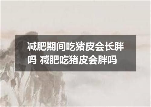 减肥期间吃猪皮会长胖吗 减肥吃猪皮会胖吗