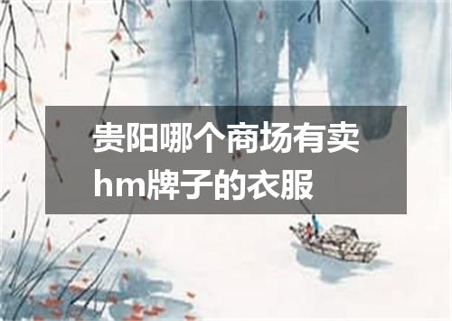 贵阳哪个商场有卖hm牌子的衣服