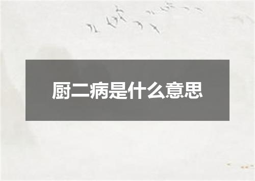 厨二病是什么意思