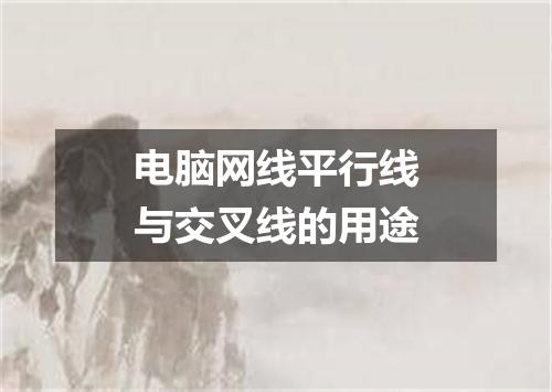 电脑网线平行线与交叉线的用途