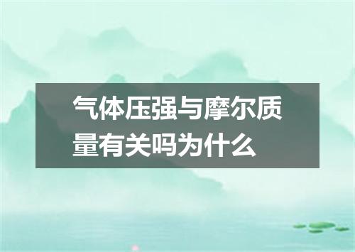 气体压强与摩尔质量有关吗为什么