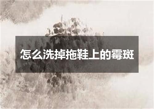 怎么洗掉拖鞋上的霉斑