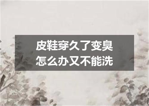 皮鞋穿久了变臭怎么办又不能洗