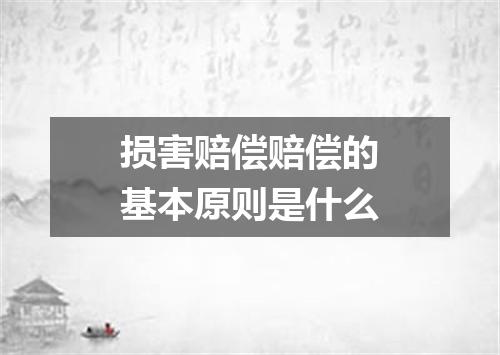损害赔偿赔偿的基本原则是什么