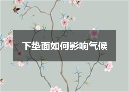 下垫面如何影响气候